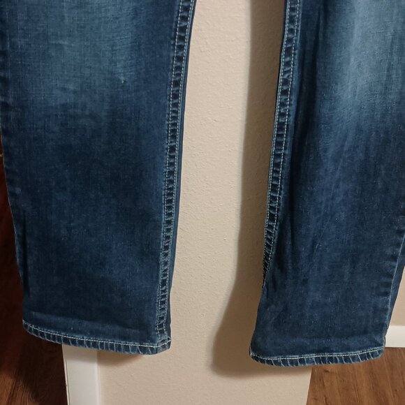 Ariat M4 Low Rise Boot Western Blue Denim Jeans Mens Size 38x36 - Picture 10 of 16